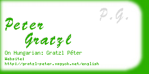 peter gratzl business card
